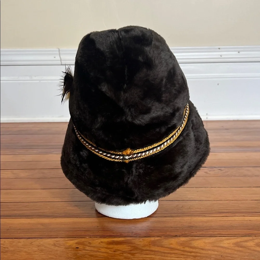 Vintage North King Faux Fur Cloche Bucket Hat